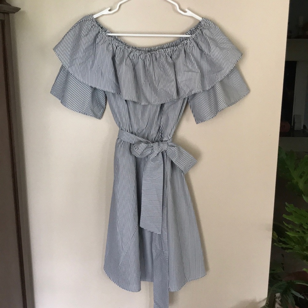 Off the shoulder stripe dress